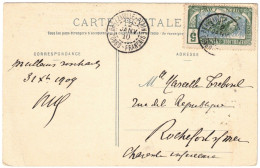 Congo Français - Brazzaville-Plaines - Mission Catholique De Brazzaville - Charpentiers - 5c Moyen Congo RF - 1910 - Covers & Documents