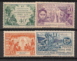 OUBANGUI - 1931 - N°YT. 84 à 87 - Exposition Coloniale - Neuf* / MH VF - Unused Stamps