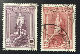 1938 - Australia - King George VI And Queen Elizabeth - Used - Usados