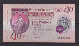 NORTHERN IRELAND - 2017 Bank Of Ireland  10 Pounds XF - 20 Pounds