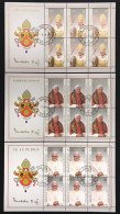 Vaticano Vatican 2005 Serie 3 Foglietti Incoronazione Pontificato Benedetto XVI F.008 - Used Stamps