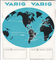 B2456 - AVIAZIONE - BROCHURE VARIG BRAZILIAN AIRLINES - INTERNATIONAL TIMETABLE 1972 - Tijdstabellen