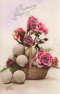 FÊTES - VŒUX - Joyeuses Pâques - Œufs - Colorisé - Carte Postale Ancienne - Pâques