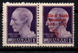 1945 - Italia - Emissioni Locali - Aosta 1 Lira Soprastampata    ------- - Comité De Libération Nationale (CLN)