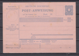 Dt.Reich Post-Anweisung MiNo. A 6a ** Ungebraucht - Other & Unclassified
