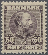 ** Denmark: 1905, Zwei Postfrische Werte, Einmal Christian IX., 50 Öre Lila, Sehr G - Ungebraucht