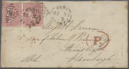 Cover Great Britain: 1858-1869, Sechs Gute Auslandsbriefe, Im Einzelnen: Mi.-Nr. 13 Z - Briefe U. Dokumente