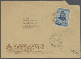 Cover Italy: 1943, Rossini 150. Geburtstag, 1 Lire Als EF Auf Brief Aus Triest Nach He - Marcophilia