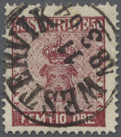 O Sweden: 1858, 50 Oere, 10 Choice Copies Showing Different Colour Shades And Near - Oblitérés