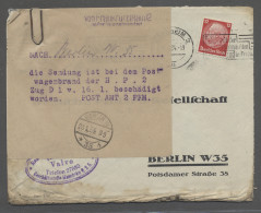 Cover Desaster Mail: POSTWAGENBRAND; 1934, Partie Von 3 Teils Stärker Angebrannten 3. - Other & Unclassified