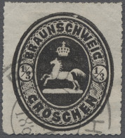 O Braunschweig - Marken Und Briefe: 1865, Freimarke 1/3 Gr. Schwarz Mit Vierseitig - Brunswick