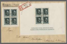 Brf. Deutsches Reich - 3. Reich: 1937, Adolf Hitler 48. Geburtstag, Blockausgabe Zusa - Covers & Documents