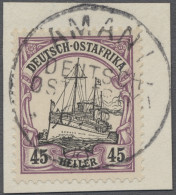 O/Briefstück Deutsch-Ostafrika: 1906-1908, Kaiseryacht Ohne Wz., 45 H. In Sieben Exemplaren, - Afrique Orientale