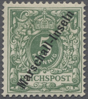 */** Deutsche Kolonien - Marshall-Inseln: 1899, Krone-Adler Mit Steilem Überdruck "Ma - Marshall Islands