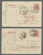 GA Deutsches Reich - Ganzsachen: 1872-1932, Zwei Briefalben Mit Insgesamt Rund 200 - Sonstige & Ohne Zuordnung