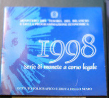 ITALIA 1998, RACCOLTA ANNO DEDICATA A LORENZO BERNINI CON 500  E 1000 LIRE ARGENTO - Jahressets & Polierte Platten