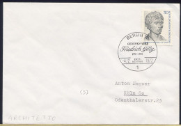 GERMANY - DEUTSCHE - BERLIN - FDC  1972  -  FRIEDRICH GILLY - 1971-1980