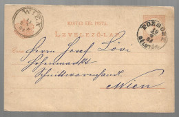 2370w: Ungarn (Slowakei) Postkarte 1881 Pozsony Nach Wien - Other & Unclassified