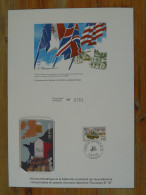 Encart FDC Avec Télécarte Débarquement D-Day Bayeux 14 Calvados 1994 - 50 Eenheden