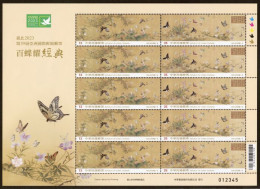 Taiwan 2023 Taipei Stamp Exhi.-Chinese Ancient Painting Of Myriad Butterflies Stamps Sheet - Ungebraucht