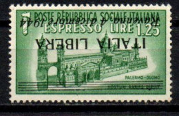 1945 - Italia - Emissioni Locali - Ravenna - Soprastampa Capovolta    ------- - Comite De Liberación Nacional (CLN)
