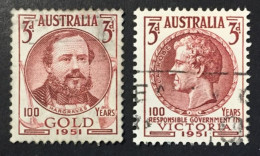 1951 - Australia - Centenary Of Gold Discovery Responsible Victoria Gov. - Used - Usados