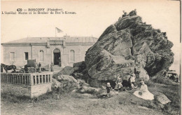 FRANCE - Roscoff (Finistère) - L'institut Marin Et Le Rocher De Roc'h Kroum - Carte Postale Ancienne - Roscoff