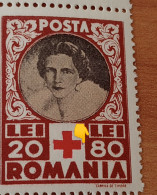 Stamps Errors Romania 1945 Redd Criss Printed With Point Next To The Cross Unused - Errors, Freaks & Oddities (EFO)