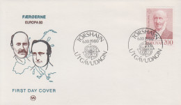 Enveloppe  FDC  1er  Jour   ILES  FEROE    EUROPA    1980 - 1980