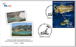 Turkey, Türkei - 2016 - Turkey-Turkish Republic Cyprus Joiny Stamp - FDC - Briefe U. Dokumente