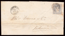 Valencia - Edi O 107 - 1870 - Carta Mat Fech. Tp. II "Alcira" - Lettres & Documents