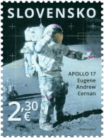 Slovakia 2022 The 50th Anniversary Of The Apollo 17 Eugene Andrew Cernan Stamp Mint - Verenigde Staten