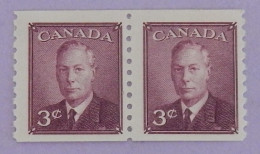 CANADA PAIRE DE 2 X YT 238aA NEUFS**/*  GEORGE VI  ANNÉES 1949/1951 DENTELE 9,5 - Unused Stamps