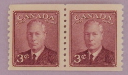 CANADA PAIRE DE 2 X YT 238aA NEUFS**MNH" GEORGE VI" ANNÉES 1949/1951 DENTELE 9,5 - Unused Stamps