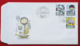 CESKOSLOVENSKO CZECHOSLOVAKIA 1977 PRAHA BALLOON AIRCRAFT FDC PRAGA 1978 - Covers & Documents