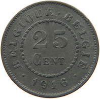 BELGIUM 25 CENTIMES 1916 #a056 0725 - 25 Centimes