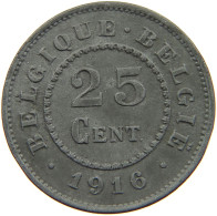 BELGIUM 25 CENTIMES 1916 #a006 0047 - 25 Cent