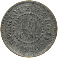 BELGIUM 10 CENTIMES 1916 #a056 0773 - 10 Cents