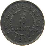 BELGIUM 5 CENTIMES 1916 #c017 0103 - 5 Centimes