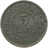 BELGIUM 5 CENTIMES 1916 #a057 0089 - 5 Cent