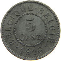 BELGIUM 5 CENTIMES 1916 #a006 0731 - 5 Centimes