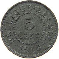 BELGIUM 5 CENTIMES 1916 #a006 0535 - 5 Centimes