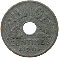 FRANCE 20 CENTIMES 1941 #a006 0223 - 20 Centimes