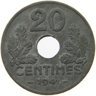 FRANCE 20 CENTIMES 1941 #a006 0217 - 20 Centimes