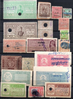 2072. INDIA, STATES, , 35  OLD  REVENUES LOT.SOME WITH FAULTS. WILL BE  SHIPPED IN   GLASSINE ENVELOPE - Otros & Sin Clasificación