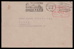 Luxemburg 1944: Brief / Freistempel | Besatzung, Arbedhaus, Werbe-Freistempel | Luxemburg;Luxembourg, Beles;Sanem - 1940-1944 Duitse Bezetting