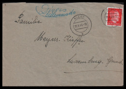 Luxemburg 1944: Brief  | Einzelfrankatur, Besatzung | Klerf, Kiischpelt, Luxemburg - 1940-1944 Deutsche Besatzung