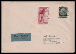 Luxemburg 1940: Brief  | Besatzung, Mischrfrankatur | Luxemburg;Luxembourg, Hamburg - 1940-1944 Duitse Bezetting