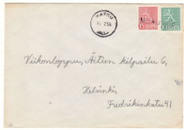 Finlande - Lettre De 1956 - Oblit Griffe Matkunkola  ?. - Avec Cachet De Matku - - Briefe U. Dokumente