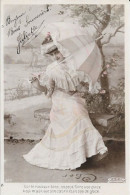 SERIE 5 CARTES  FANTAISIE ANNEE 1907/1908 -  FEMME AU PARAPLUIE   -   A LEGENDE  DECLARATION D'AMOUR   :    -  CIRCULEE - Sammlungen & Sammellose